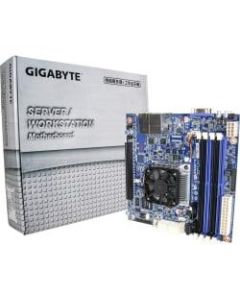 Gigabyte MB10-DS0 Server Motherboard - Intel Chipset - Socket BGA-1667 - Mini ITX - Intel Xeon D-1541 - 32 GB DDR4 SDRAM Maximum RAM - UDIMM, RDIMM, DIMM - 4 x Memory Slots - Gigabit Ethernet - 6 x SATA Interfaces