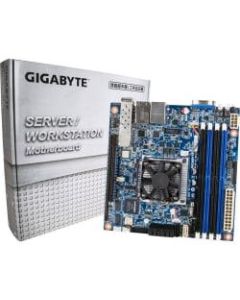 Gigabyte MB10-DS3 Server Motherboard - Intel Chipset - Socket BGA-1667 - Mini ITX - Intel Xeon D-1541 - 32 GB DDR4 SDRAM Maximum RAM - UDIMM, RDIMM, DIMM - 4 x Memory Slots - Gigabit Ethernet - 6 x SATA Interfaces