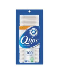 Q-tips Cotton Swabs With Antimicrobial Protection, 1in, White, Box Of 300 Swabs, Pack Of 12 Boxes