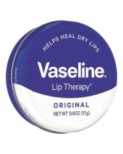 Vaseline Lip Therapy Original, 0.6 Oz, Case Of 12 Tins