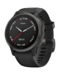 Garmin f&Auml;nix 6S Pro GPS Watch - Wrist - 32 GB - 1.2in - 240 x 240 - Touchscreen - Bluetooth - Wireless LAN - GPS - 480 Hour - Round - 1.65in - Black Case - Black Band - Glass Lens - Fiber Reinforced Polymer