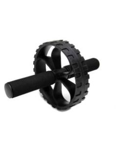 Mind Reader Tire Ab Roller Wheel, 7inH x 11-1/4inW x 7inD, Black