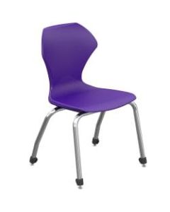 Marco Group Apex Series Stacking Chairs, 16-Inch, Purple/Chrome, Set Of 4
