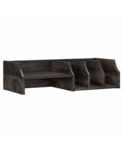 Bush Furniture Universal Desktop Organizer With Shelves, Dark Gray Hickory, Standard Delivery