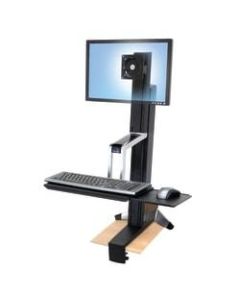 Ergotron WorkFit-S Single LD Sit-Stand Workstation, 35inH x 27inW x 17 1/2inD, Black