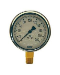 Dixon Brass Lower Mount Liquid-Filled Gauges, Pack Of 3 Gauges