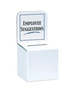 Ballot Boxes, 10in x 10in x 9/10in, White, Pack Of 10