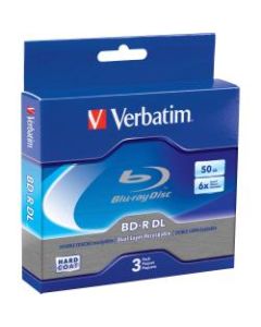 Verbatim - 3-Pack 6x BR-R DL Disc Spindle