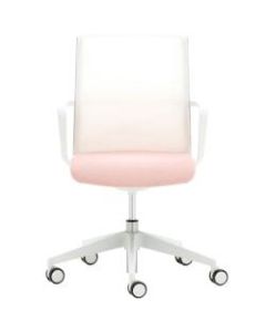 Allermuir Circo Ergonomic Mesh Mid-Back Executive Conference Chair, Blush/Light Gray