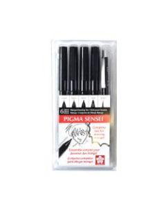 Sakura Pigma Sensei Manga Drawing Kit, 6-Piece Set, Black Ink, Pack Of 2