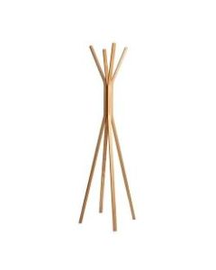 Adesso Toby Coat Rack, 68-1/2inH x 16-1/2inW x 16-1/2inD, Natural Oak