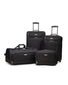 American Tourister Fieldbrook XLT 4-Piece Luggage Set, Black