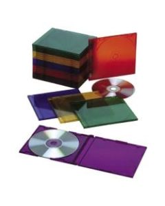 Slim CD Case, Assorted, Pack Of 25 (AbilityOne 7045-01-554-7682)
