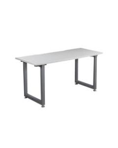 Vari Table Desk, 60in x 24in, White/Silver