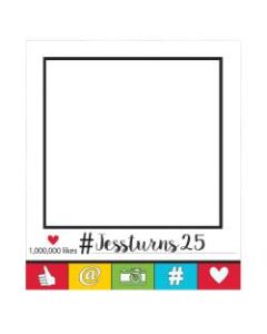 Amscan Social Media Giant Selfie Frame, 35in x 30in, White