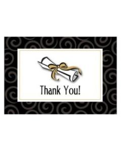 Amscan Graduation Day Thank You Cards With Envelopes, 4-3/4in x 3-1/4in, Pack Of 50 Cards And Envelopes
