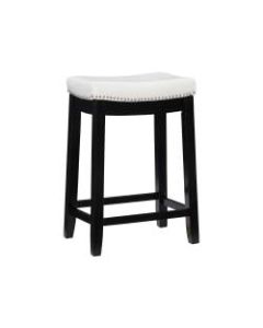 Linon Home Decor Products Walker Counter Stool, White/Black
