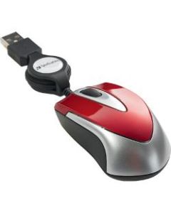 Verbatim Mini Travel Optical Mouse, Red