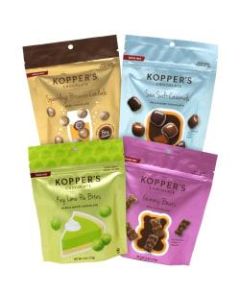 Koppers Specialty Chocolate Bites Variety Bags, 4 Oz, Pack Of 4 Bags