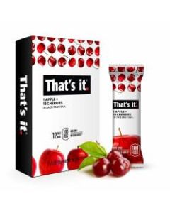 Thats It Fruit Bars, Gluten-Free Apple + Cherry, 1.2 Oz, Pack Of 12 Bars
