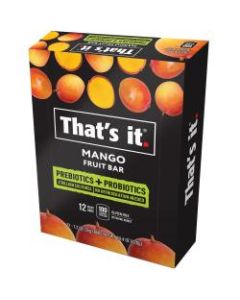Thats It Fruit Bars, Probiotic Mango, 1.2 Oz, Pack Of 12 Bars