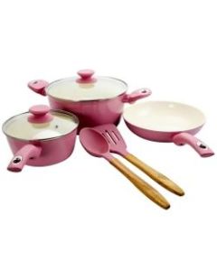 Gibson Home 7-Piece Plaza Cafe Cookware Set, Lavender
