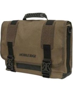 Mobile Edge ECO Carrying Case Rugged (Messenger) for 14in MacBook Pro - Olive - Cotton Canvas - Shoulder Strap, Clip - 10.5in Height x 15.5in Width x 4in Depth