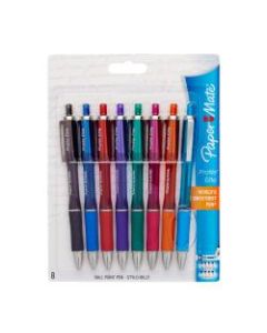 Paper Mate Profile Elite Retractable Ballpoint Pens, Bold Point, 1.4 mm, Assorted Barrels, Assorted Ink Colors, Pack Of 8