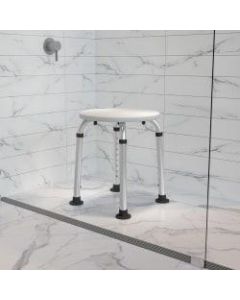 Flash Furniture HERCULES Series Adjustable Shower Stool, White