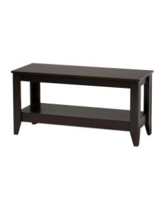 Baxton Studio Wenge Finished Coffee Table, 19-3/4inH x 39-7/16inW x 15-3/4inD, Dark Brown