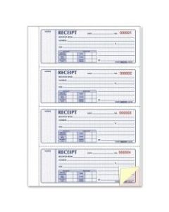 Rediform Hardbound Money Receipt Book, 3-Part, Carbonless, 2-3/4in x 7in, Book Of 200 Sheets