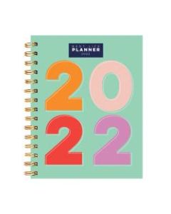 TF Publishing Weekly/Monthly Luxe Planner, 7-1/2in x 9in, Color Block, January To December 2022