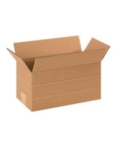 Office Depot Brand Multi-Depth Corrugated Cartons, 6in x 12in x 6in, Kraft, Pack Of 25