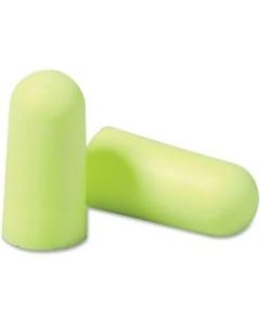 E-A-R Noise Protection Polyurethane Foam Disposable Uncorded Earplugs, Neon Yellow, Box Of 200 Earplugs