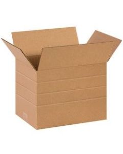 Office Depot Brand Multi-Depth Corrugated Cartons, 10in x 14in x 10in, Kraft, Pack Of 25