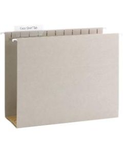 Smead TUFF 1/3 Tab Cut Letter Recycled Hanging Folder - 8 1/2in x 11in - 4in Expansion - Top Tab Location - Assorted Position Tab Position - Steel Gray - 18 / Box