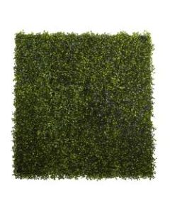 Nearly Natural Plastic Boxwood Mats, 12in x 10in, Green, Set Of 12 Mats