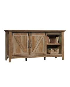 Sauder Dakota Pass Credenza With Sliding Doors, 33-5/16inH x 65-7/8inW x 19-1/4inD, Craftsman Oak