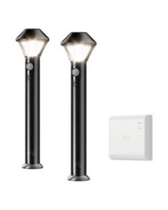 Ring Smart Lighting Pathway Lights With Bridge, Black, 5LP3X9-BEN0