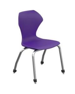 Marco Group Apex Series Stacking Chairs, 18-Inch, Purple/Chrome, Set Of 4