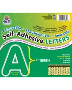 Pacon Reusable Self-Adhesive Letters - (Uppercase Letters, Number, Punctuation Marks) Shape - Self-adhesive - Acid-free, Fadeless - 4in Length - Puffy Font - Green - 1 / Pack