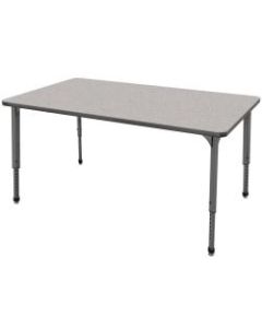 Marco Group Apex Series Rectangle Adjustable Table, 30inH 60inW x 30inD, Gray Nebula/Gray