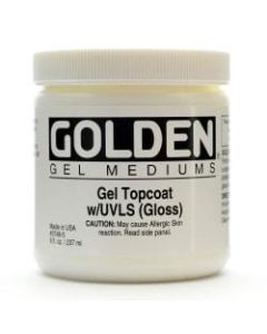 Golden Digital Mixed Media Gel Topcoat With UVLS, Gloss, 8 Oz