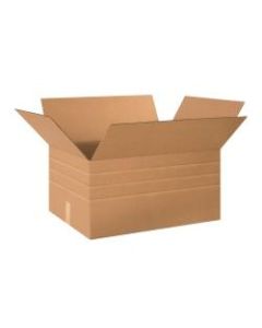 Office Depot Brand Multi-Depth Corrugated Cartons, 12in x 24in x 18in, Kraft, Pack Of 10