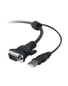 Belkin OmniView KVM Cable - HD-15 Male VGA, Type A Male USB, RJ-45 Male Network - 6ft - Gray