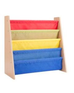 Honey-Can-Do Itsy-Bitsy Book Rack, 23 5/8inH x 24 7/16inW x 11inD, Primary/Natural