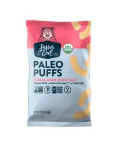 LesserEvil Paleo Puffs, Himalayan Pink Salt, 1 Oz, Pack Of 24 Bags