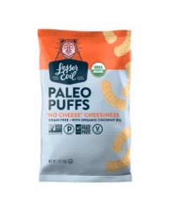 LesserEvil Paleo Puffs, No Cheese Cheesiness, 1 Oz, Pack Of 24 Bags