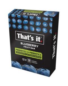 Thats It Fruit Bars, Probiotic Blueberry, 1.2 Oz, Pack Of 12 Bars