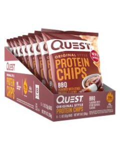 Quest Protein Chips, BBQ, 1.1 Oz, Pack Of 8 Bags